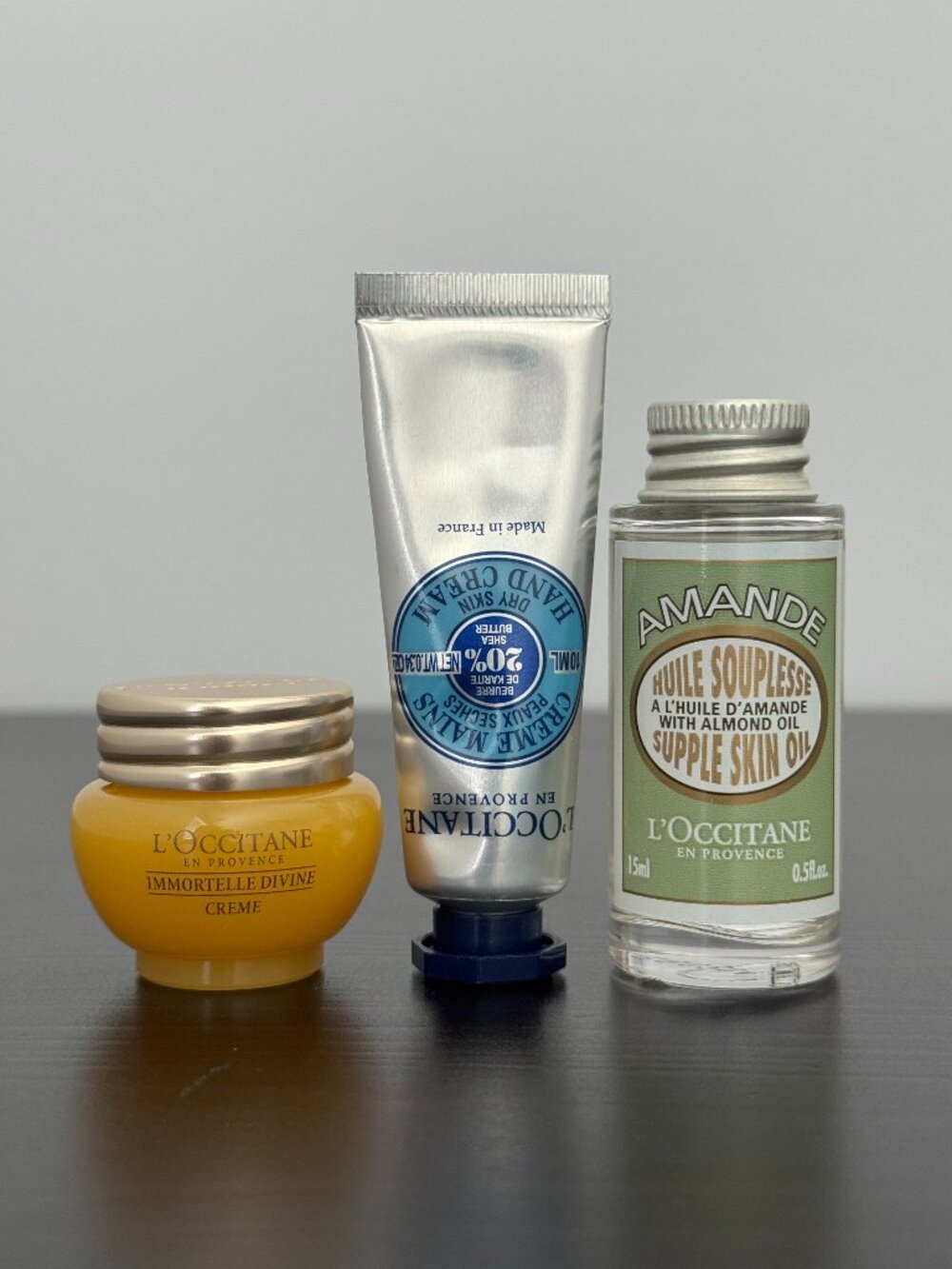 L'Occitane 3-pc set: Immortelle Divine Cream, Supple Skin Oil, Hand Cream